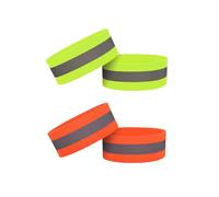 ZEACCT 4 Pezzi Fascia da Braccio ad Alta visibilità, Braccialetti Riflettenti per Bici, Braccialetti Riflettenti visibilità, per Ciclismo, Bracciali Riflettenti O Cinturini alla Caviglia