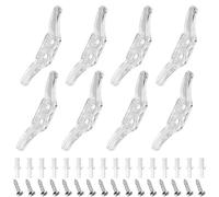 ZEACCT 8 Pezzi Avvolgitore per Corda per Tende, Gancio per Bitta Corda per Tenda a Pacchetto, Bitta di Sicurezza per Corda per Tenda, Bitta per Corda di Sicurezza per Bambini in Plastica, per Corda