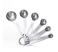 ZEACTT Cucchiai Dosatori,Misurini In Acciaio Inox Set di 6 Cucchiai Dosatori,Misurini Dosatore Set Spoons Preciso Cucina Misurini Cucchiai Dosatore Set Per Misurazione a Secco e Ingredienti Liquidi