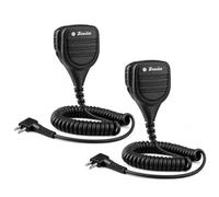 zeadio Microfono impermeabile per altoparlante remoto, walkie talkie a 2 pin, con jack da 3,5 mm, compatibile con radio bidirezionali Motorola CLS CP GP Spirit Series (confezione da 2)