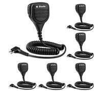 zeadio Microfono impermeabile per altoparlante remoto, walkie talkie a 2 pin, con jack da 3,5 mm, compatibile con radio bidirezionali Motorola CLS CP GP Spirit Series (confezione da 6)