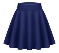 Zeagoo Donna Gonna Corta Svasata Mini Gonna da Pattinatrice Versatile Elastica Solida Colore Gonna