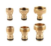 Zeahkri Connettori e raccordi per tubi flessibili in ottone, 8 pezzi, connettori rapidi per irrigazione da giardino - 1,3 cm, 1,9 cm, 2,5 cm, dimensioni per rubinetto esterno (femmina-1)