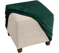 ZEaink Copri Pouf Elasticizzato Ottomano Poggiapiedi 40x40/80x80/60x60/50x50/45x45 Copertura Ottomana, Copri Pouf Quadrato in Velluto Lavabile,Copri Sgabello (Color : #12, Size : 45x45cm/18x18in)