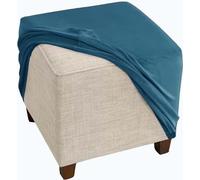 ZEaink Copri Pouf Elasticizzato Ottomano Poggiapiedi 40x40/80x80/60x60/50x50/45x45 Copertura Ottomana, Copri Pouf Quadrato in Velluto Lavabile,Copri Sgabello (Color : #10, Size : 40x40cm/16x16in)
