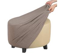 ZEaink Copri Pouf Rotondo Elasticizzato Fodera per Ottomana Copertura Dell'Ottomano Jacquard Copri Poggiapiedi Ottomano Pouf Rotondo Copertura per Poggiapiedi (Color : #16, Size : 70x70x45cm)