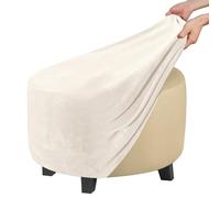 ZEaink Copri Pouf Rotondo Elasticizzato Fodera per Ottomana Copertura Dell'Ottomano Jacquard Copri Poggiapiedi Ottomano Pouf Rotondo Copertura per Poggiapiedi (Color : #3, Size : 80x80x45cm)