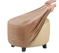 ZEaink Copri Pouf Rotondo Elasticizzato Fodera per Ottomana Copertura Dell'Ottomano Jacquard Copri Poggiapiedi Ottomano Pouf Rotondo Copertura per Poggiapiedi (Color : #10, Size : 50x50x40cm)