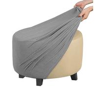 ZEaink Copri Pouf Rotondo Elasticizzato Fodera per Ottomana Copertura Dell'Ottomano Jacquard Copri Poggiapiedi Ottomano Pouf Rotondo Copertura per Poggiapiedi (Color : #22, Size : 70x70x45cm)