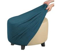 ZEaink Copri Pouf Rotondo Elasticizzato Fodera per Ottomana Copertura Dell'Ottomano Jacquard Copri Poggiapiedi Ottomano Pouf Rotondo Copertura per Poggiapiedi (Color : #23, Size : 100x100x45cm)
