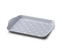 Zeal G200S - Vassoio in melamina a pois, 18 x 14 cm, colore: Grigio francese