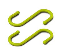Zeal Gancio da Appendere in Silicone a Forma di S, 12 cm, Set di 2 Pezzi, Colore: Lime