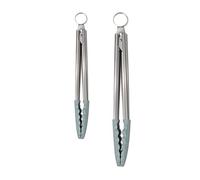 Zeal JSET2B Set di pinze in Silicone antiaderenti Grandi e Piccole per Cuoco, Colore: Blu Uovo D'Anatra