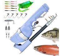 Zealburst EasyFish Folding Rod, 2026 New Easyfish Folding Rod with 21 Pcs Bait Set and 80m Fishing Line, Collapsible Telescopic Design for Fishing (Purple,with 21 Piece Set)