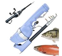 Zealburst EasyFish Folding Rod, 2026 New Easyfish Folding Rod with 21 Pcs Bait Set and 80m Fishing Line, Collapsible Telescopic Design for Fishing (Purple,without 21 Piece Set)
