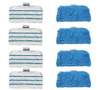 Zealing 4 panni in microfibra + 4 panni di pulizia di ricambio per mocio a vapore Black & Decker FSMH1321, FSM1605, FSMH13151SM, parte # FSMP20