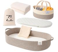 ZEAL'N LIFE Cesto fasciatoio con fasciatoio, morbida coperta per neonati e coprimaterasso impermeabile, fasciatoio per bambini, fasciatoio, fasciatoio, fasciatoio