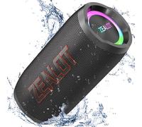 ZEALOT Altoparlante Bluetooth 60W con luce,scatola musicale portatile con scheda USB/Micro SD/AUX, Bluetooth 5.3, IPX6 impermeabile, Dual Pairing, Loud Stereo Sound per telefono,