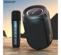 ZEALOT-S62M Macchina per Karaoke Portatile con Sistema di Altoparlanti Bluetooth 5.3 e 1-2 Microfoni Wireless, Regalo per Feste Familiari