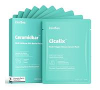 ZealSea Maschere Cicalix Set, Sheet Mask Soluzione Derm per Sensibilità Multiple, Lenitiva e Riparatrice, Con Cica & Ceramide, 10 Pack