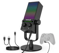 ZealSound Microfono da gioco per Xbox, microfono USB per PC, Mac, iPhone e Android, riduzione del rumore, silenziamento con un solo tocco, controllo del guadagno, monitoraggio a latenza zero e