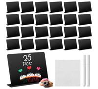 Zeawavsl 25 Pezzi Lavagna Piccola Set, Tipo L Mini Lavagna Pulisci per cartelli con messaggi, segnaposto, decorazioni per feste, accessori pratici per eventi, matrimoni, caffè