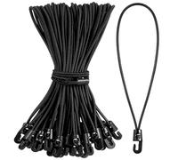 Zeawavsl Elastici con Gancio 25 CM, 50 Pezzi Espansore con Gancio Multifunzione Tenditore in Gomma Con Ganci per Teloni, Stendardi, Campeggio, Copertura Della Piscina (50)