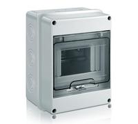 Zeawavsl Scatola Elettrica da Esterno IP65, 5 Moduli Scatola dei Fusibili Impermeabile con Morsettiera, Quadro Elettrico per Trasparente Impermeabile in Giardino o in Altre Aree (5 Moduli)