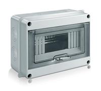 Zeawavsl Scatola Elettrica da Esterno IP65, 8 Moduli Scatola dei Fusibili Impermeabile con Morsettiera, Quadro Elettrico per Trasparente Impermeabile in Giardino o in Altre Aree (8 Moduli)