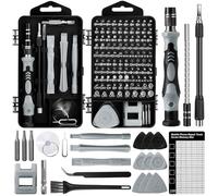 Zeawavsl Set di Cacciaviti Meccanici di Precisione 122 in 1 con Spazzolino Piccolo - Kit di Strumenti di Riparazione per Telefoni Cellulari per Smartphone, Laptop, Fotocamere, Occhiali (Grey)