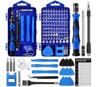 Zeawavsl Set di Cacciaviti Meccanici di Precisione 122 in 1 con Spazzolino Piccolo - Kit di Strumenti di Riparazione per Telefoni Cellulari per Smartphone, Laptop, Fotocamere, Occhiali (Blue)