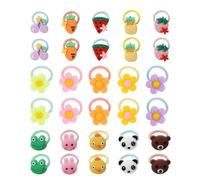 Zeayebsr 30 PCS Elastici per Capelli per Bambini Elastici per Capelli Girasole Colorati Fiocchi per Capelli con Morbido Supporto per Coda di Cavallo，elastici capelli bambina，accessori capelli bambina