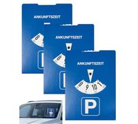Zeayebsr 3Pcs dischi di parcheggio in cartone, disco orario auto, 11 x 15 cm, blu, disco di parcheggio, per auto, parcheggio, in cartone