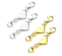 Zeayebsr 4 Pezzi Chiusure per Braccialetti, Aragosta Artiglio Fermagli, catenacci per Aragosta, Chiusura di Base a moschettone Doppia, Placcato Oro per bracciali da gioielliere,Chiusure Braccialetti