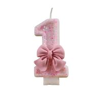 Zeayebsr Candele Compleanno 1 Anno,3D a Farfalla Candele, Numero 1 Candele di Compleanno Rosa Candele Torta Decorazione, Adatto A Feste di Compleanno Festa Baby,candelina 1 Anno
