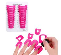 Zeayebsr Stencil per smalto per unghie da 26 pezzi, guida alla pittura per unghie in 10 misure, protezione per punte di protezione per smalto per nail art riutilizzabile Accessori (rosa)