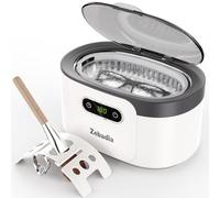 ZEBADIA 600ML Pulitore Ultrasuoni per Gioielli, 48KHz Lavatrice Ultrasuoni Occhiali per Pulizia Orologi, Occhiali, Anelli, Collane, Pennello per il Trucco