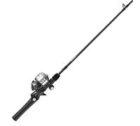 Zebco Delta Spincast Reel and Fishing Canna Combo, 1,5 m 15,2 cm canna da pesca 2 pezzi, taglia 20, recuperare mano destra o sinistra, pre-bobinata con lenza Zebco da 2,7 kg, grigio freddo
