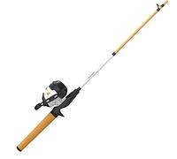 Zebco Roam Spincast Reel e canna da pesca Combo 1,8 m 2 pezzi in fibra di vetro con impugnatura ComfortGrip, mulinello da pesca QuickSet anti-inversione pre-bobina con 4,5 kg Zebco Line, arancione