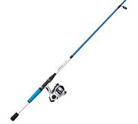 Zebco Roam Spinning Reel e Canna da Pesca Combo, 6 piedi 6 pollici 2 pezzi Canna in fibra di vetro con impugnatura ComfortGrip, Mulinello da pesca in metallo con bobina in alluminio