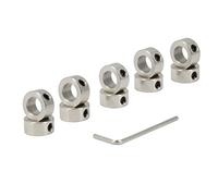 Zeberoxyz 10 pz/confezione argento 10 mm albero blocco collare T10 vite di piombo anello di bloccaggio materiale in acciaio inox isolamento per accessori stampante 3D (10 mm-argento)