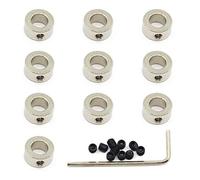 Zeberoxyz 10 pz/confezione da 8 mm collare di bloccaggio albero T8 vite di piombo anello di bloccaggio materiale in acciaio inossidabile per accessori per stampanti 3D (8 mm-argento)