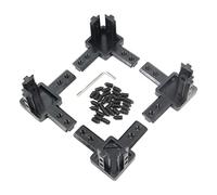 Zeberoxyz 4 staffe angolari a 3 vie serie 4040 nere con viti M6 per slot da 8 mm, accessori per profili di estrusione in alluminio a forma di T (staffa angolare a 3 vie serie 4040, nero)