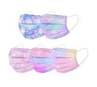 Zebin 50 Pezzi Bambini, Fasce per Outdoor, Sport, Scuola 3_Strati, Traspirante Gradiente Stampato Tie-Dye (Y5), Taglia unica-M