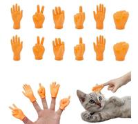 ZEBKEL 12 Pcs marionette da mano, manine appiccicose bambini, Tiny Hands Piccole Mani Set Manine Mini Marionette da Dito Mano Sinistra e Mano Destra Tiktok Gioco Giocattoli di Scherzo Halloween