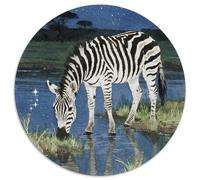 Zebra 1000 Pezzi Di Puzzle Rotondo Classico Animal Jigsaw Regali Difficile E Impossibile Per Famiglia 1000pcs (67.5x67.5cm)