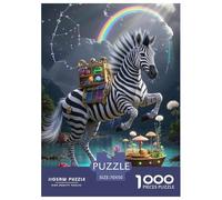 Zebra 1000 Pezzi Puzzle Gioco Educativo Classico Jigsaw Puzzles Gioco Di Sfida Unica Per Regali Di Viaggio, Presente 70x50cm/1000pcs