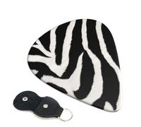 Zebra Animal - Set di 6 plettri per chitarra (0,46 mm/0,71 mm/0,96 mm), adatti per chitarra e ukulele