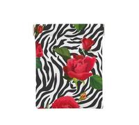 Zebra animale fiore rosso, Spremere il portafoglio superiore da donna Borsa portaoggetti Piccola portamonete Portamonete