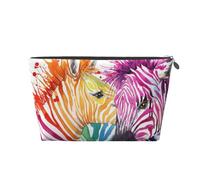 Zebra arcobaleno, Borsa da toilette Borsa per trucco Borsa per cosmetici Borsa da toilette da viaggio portatile